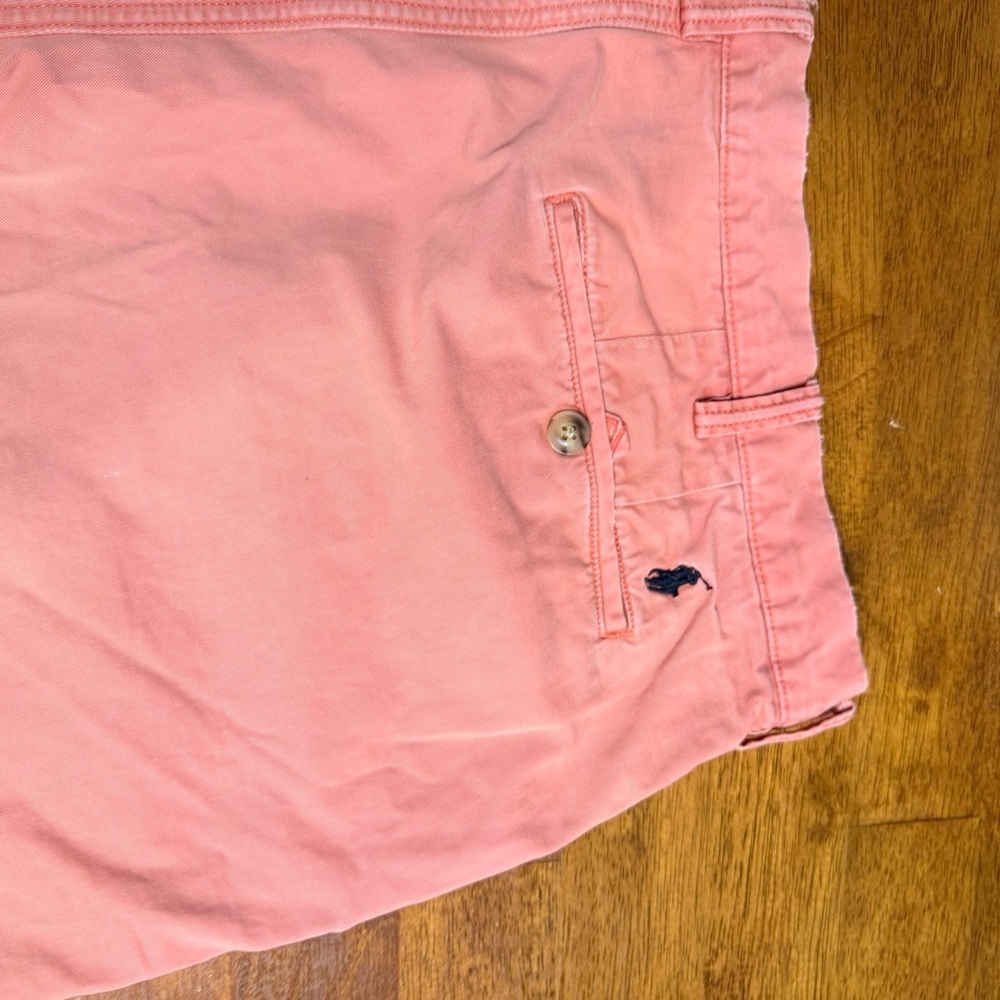 Polo by Ralph Lauren Salmon Pink Flat Front Shorts stretch classic fit size 38 - Picture 10 of 10